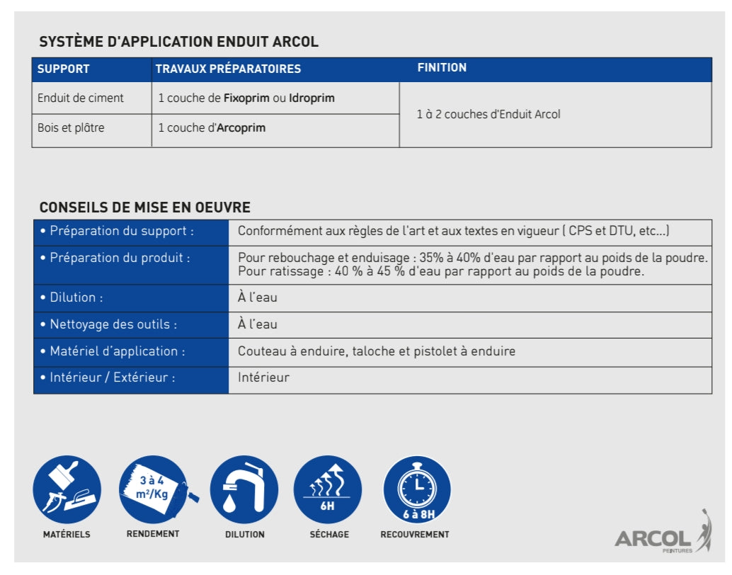 Enduit Arcol