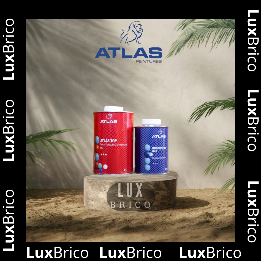 ATLAS TOP - VERNIS ACRYLIQUE 1L + DURCISSEUR 0.5L
