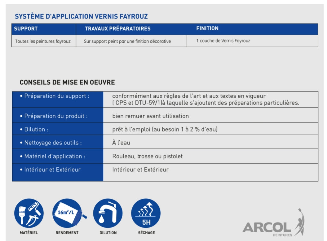 Vernis Fayrouz 800 ML